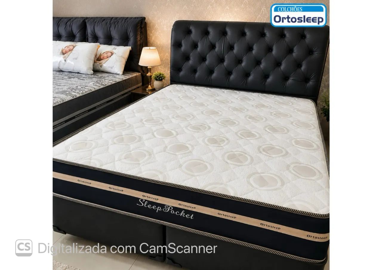 Cama box tamanho King size com mola ensacada - Foto 3