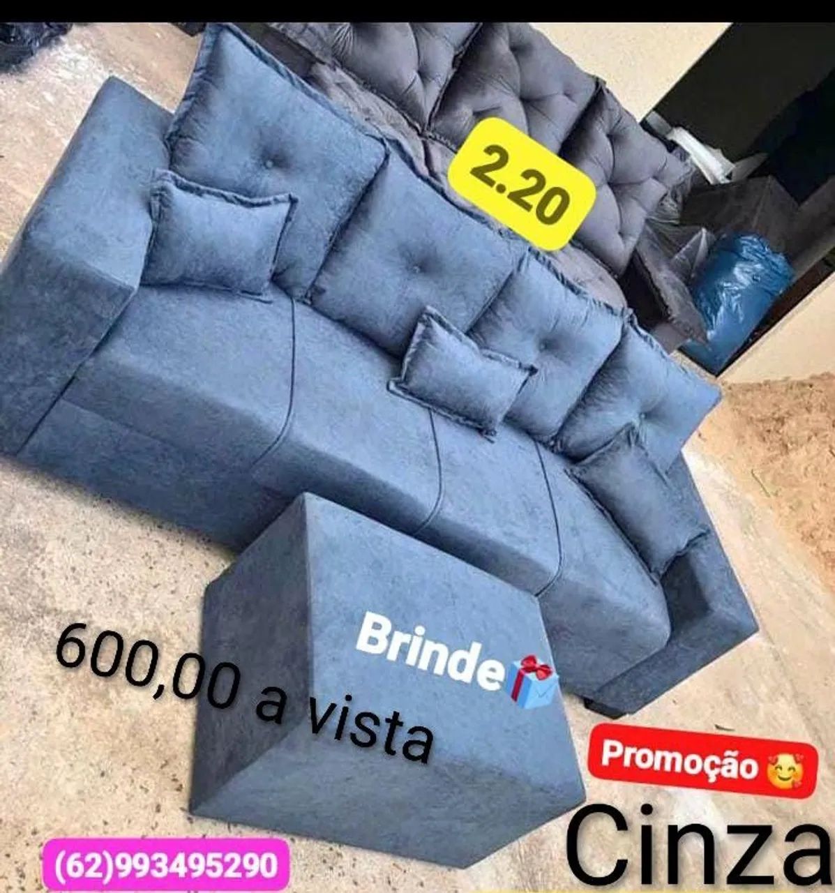 Sofa de 4 lugares na medida de 2.20 - Foto 3