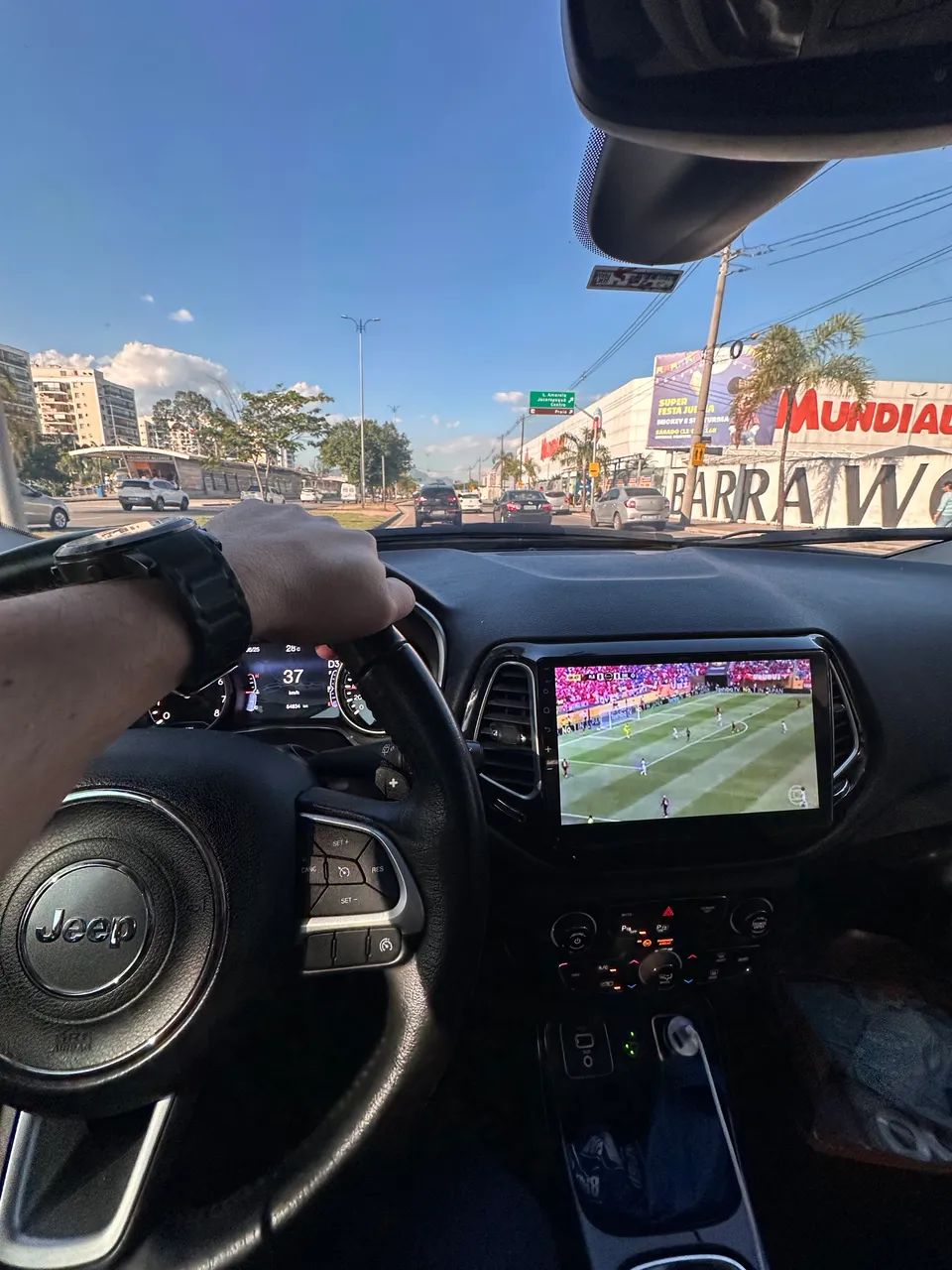 CENTRAL MULTIMÍDIA ANDROID JEEP COMPASS 10 POLEGADAS
