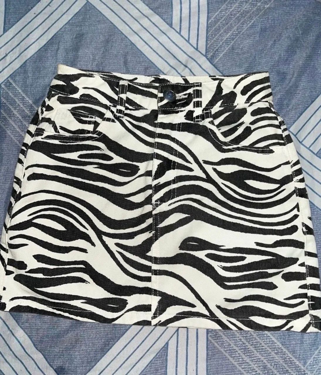 Saia Jeans Animal Print  - Foto 2