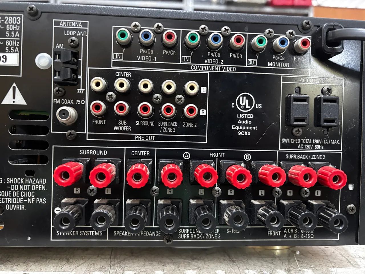Receiver Denon AVR-2803 Made in Japan com entrada phono