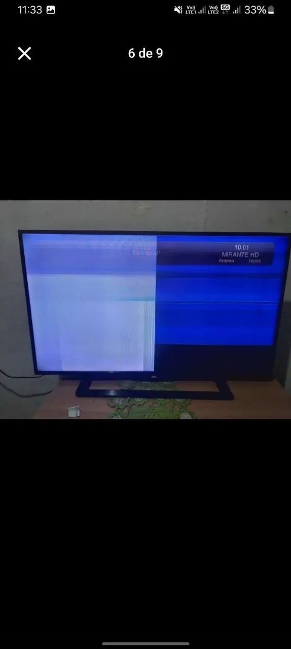 Tv AOC 43 polegadas com defeito de tela 