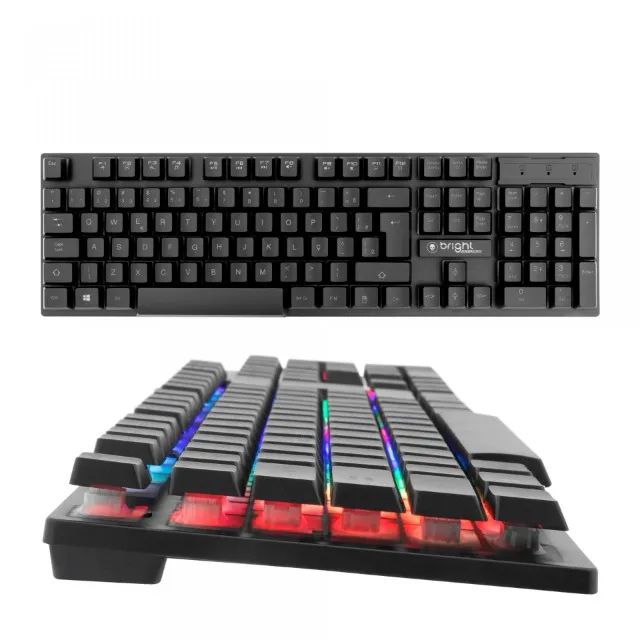Combo Gamer Teclado Led+ Mouse Led+ Mouse Pad Bright - Foto 3