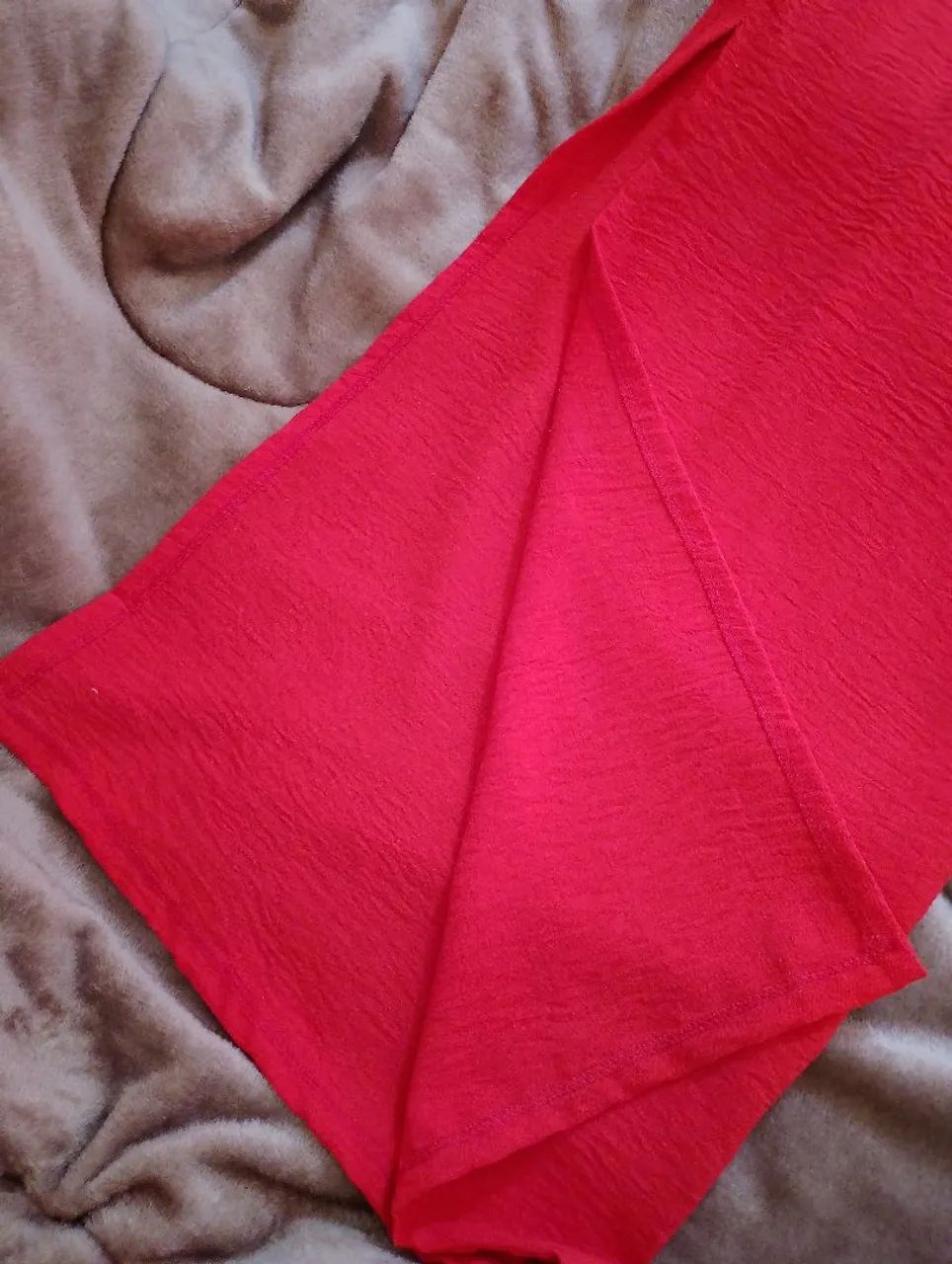 Conjunto calça pantalona e crooped vermelho  - Foto 2
