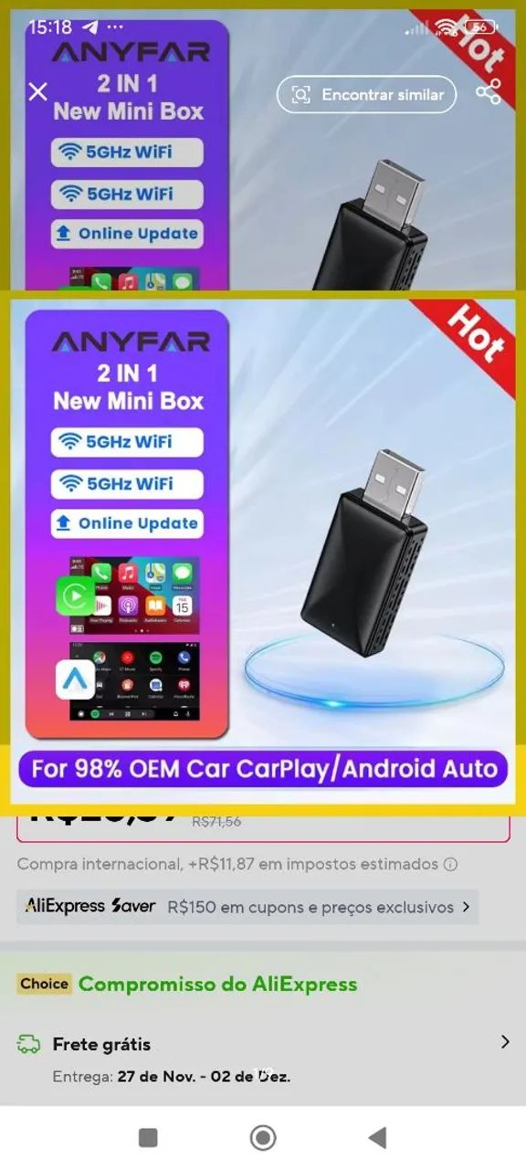 Adaptador Android auto carplay  - Foto 4