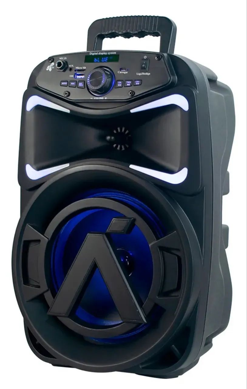 Caixa De Som Portátil Bluetooth 250w Cor Preto Aquário Hype 250 - Foto 4