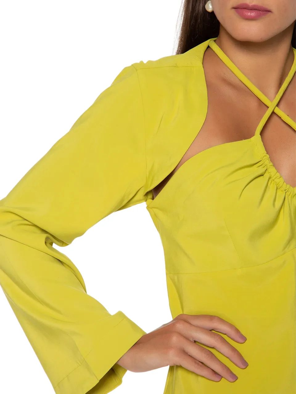Vestido Casaquinho Sofie Verde La Chocolê - Foto 4