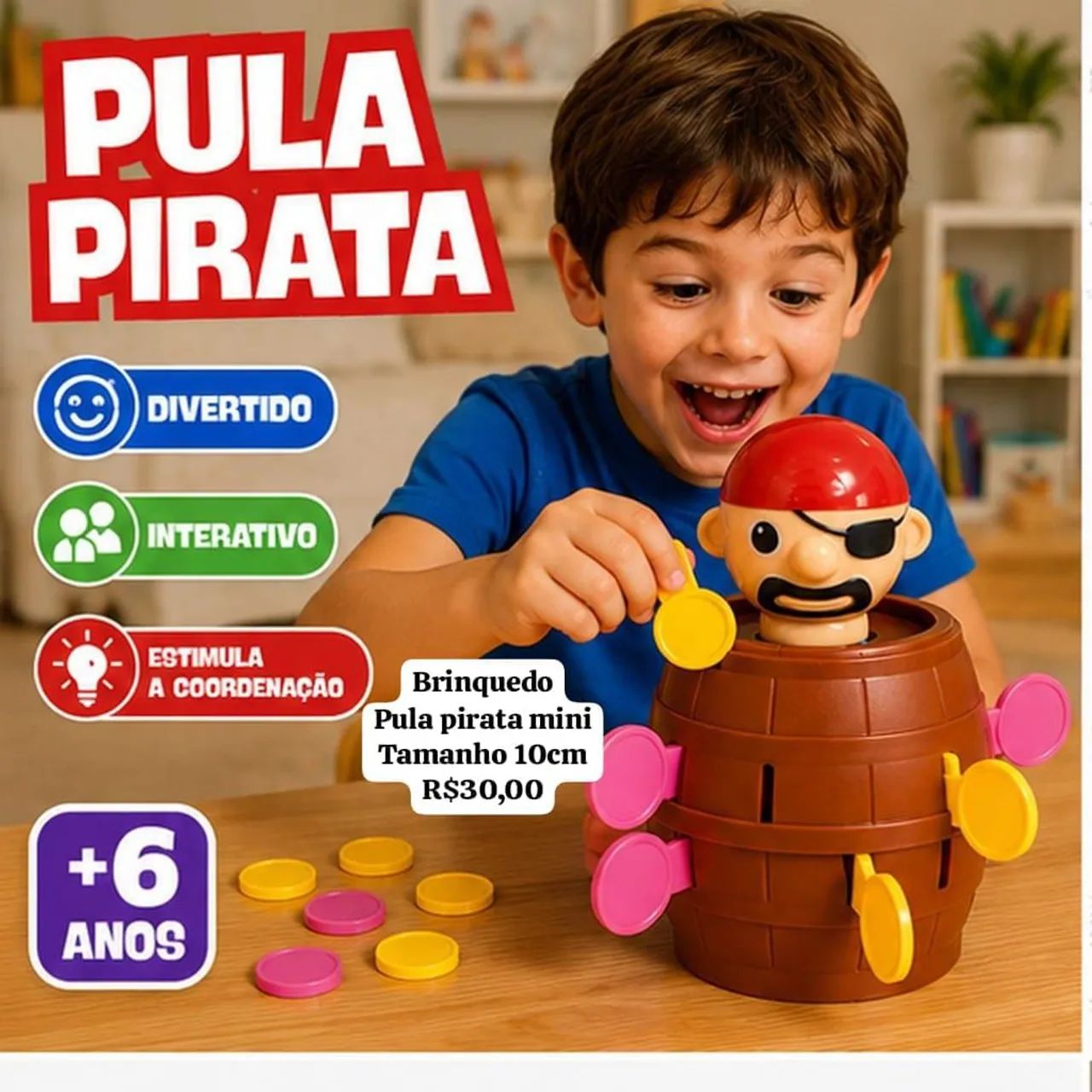 Brinquedo mini pula pirata - Foto 4
