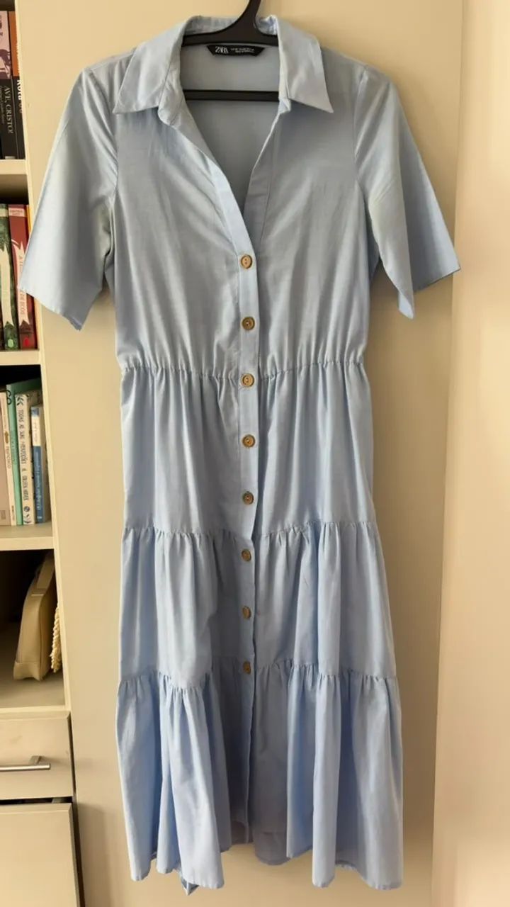 Vestido midi - zara - azul - pp - Foto 5