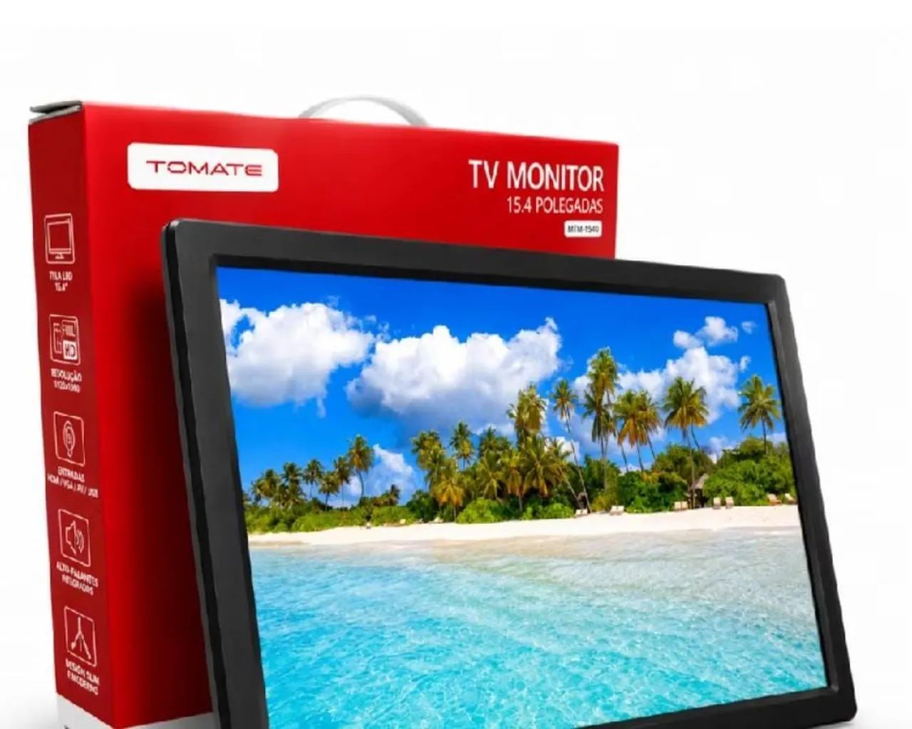 TV portátil recarregável 15.5 polegadasolegadas