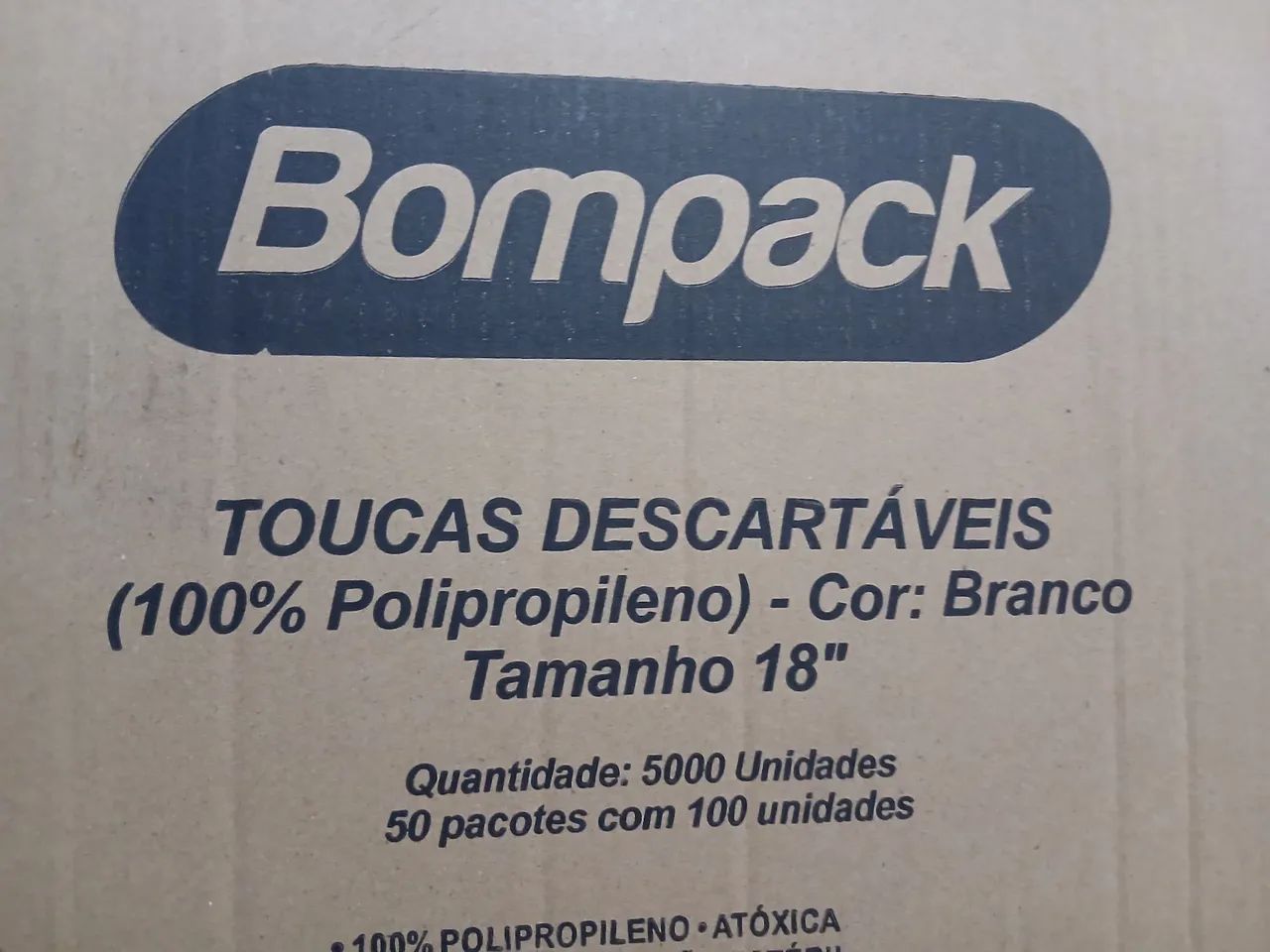 Caixa de toucas descartáveis 
