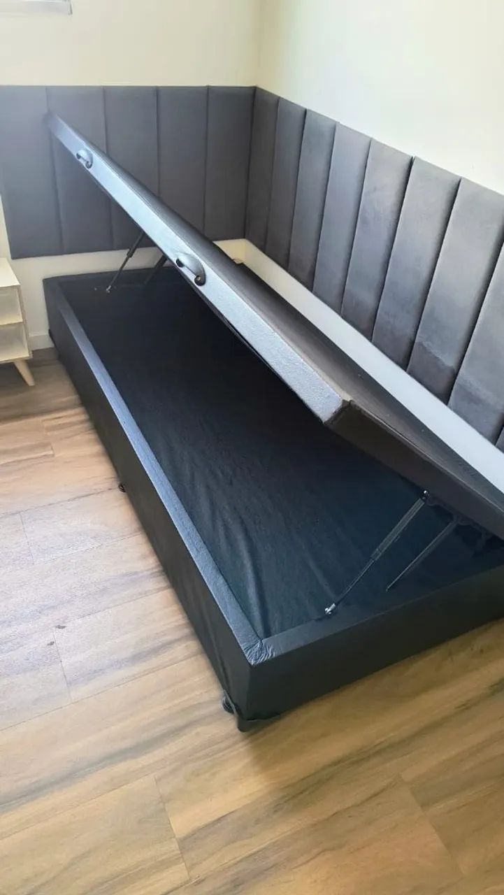 CAMA BAÚ + COLCHÃO 