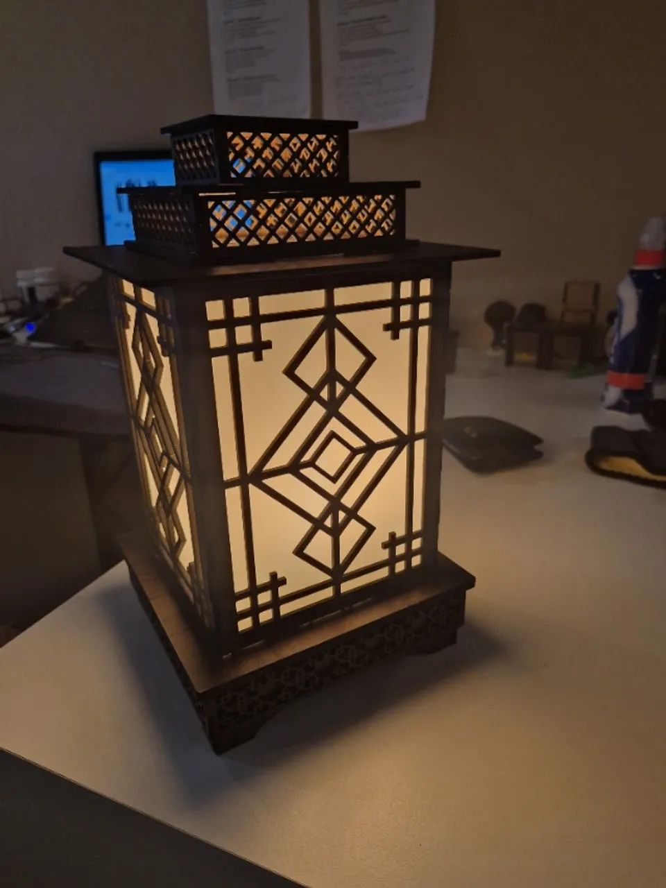 Luminária Artesanal em MDF Corte a Laser | Decoração Sofisticada - Foto 5