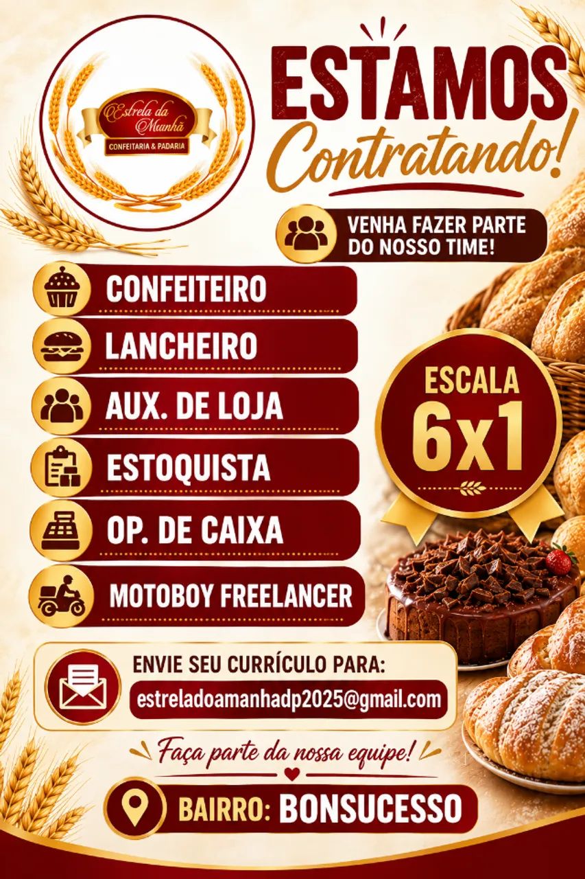 Padaria contrata