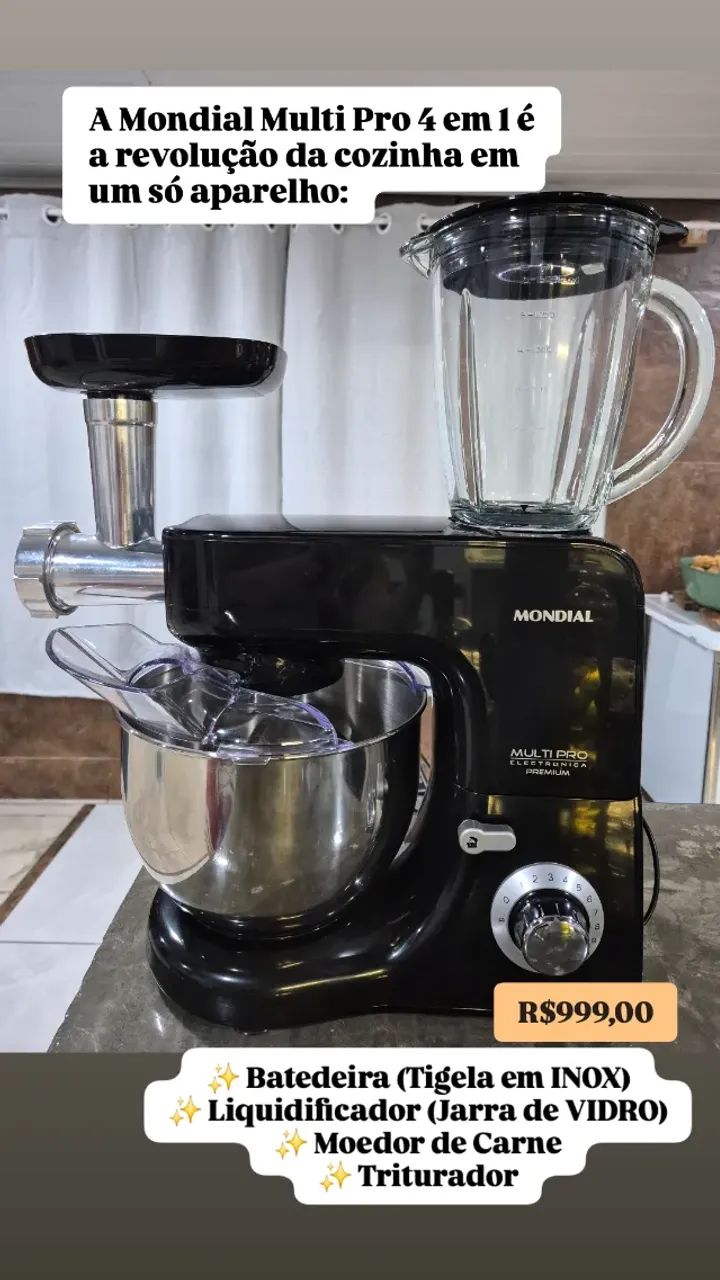 Batedeira 4 em 1 Multi Pro Mondial - Presente dia das mães! ?