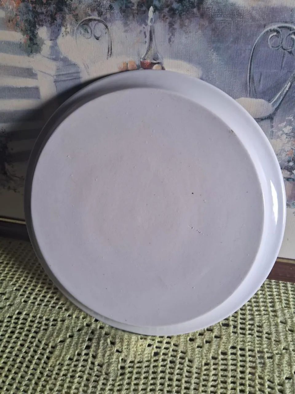 2 Pratos Antigo Porcelana 30 Centímetros  - Foto 5