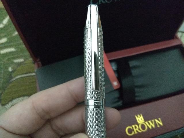 Caneta Crown Roller Ball Royal Collection Filigran Silver Prata - Foto 6