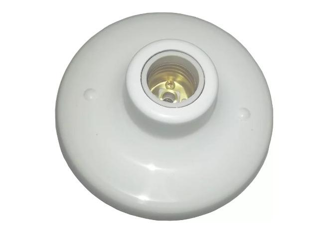 Plafon Simples De PVC Com soquete E27 Branco porcelana64842088376323120