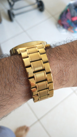 Relógio Original Masculino Dourado Novo na Caixa Armiclock - Foto 3