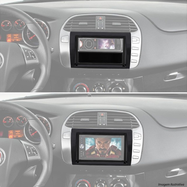 Moldura Fiat Bravo Painel Dvd 2 Din 2007 à 2012 - Foto 2