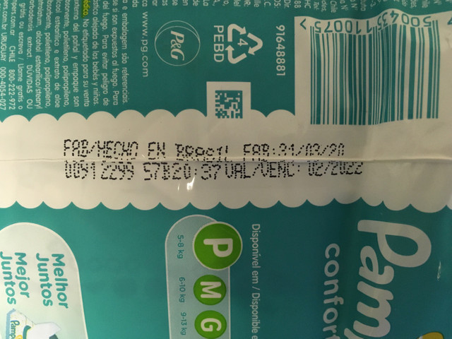 Fraldas Pampers Confort Sec P - Foto 2