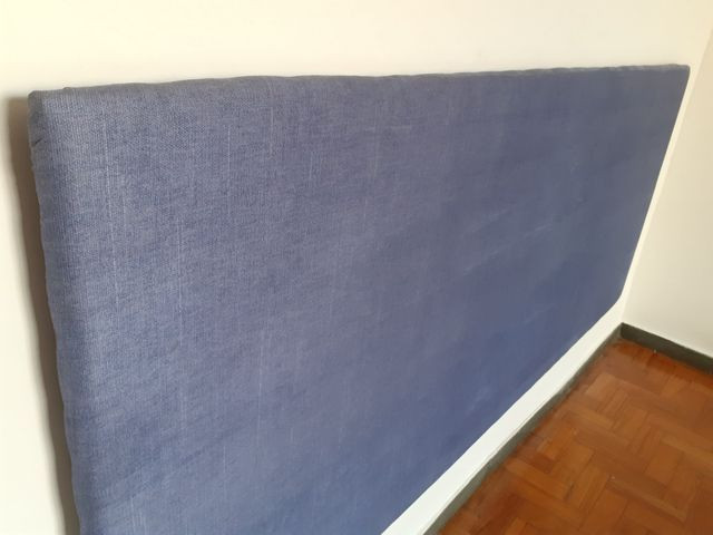 Cabeceira de cama em mdf 18mm estofada em espuma e tecido suede. R$80,00 - Foto 4