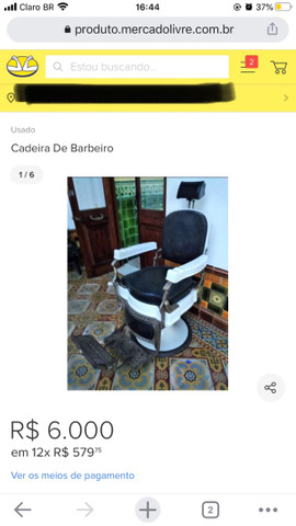 Cadeira de barbeiro ferrante koken - Foto 4