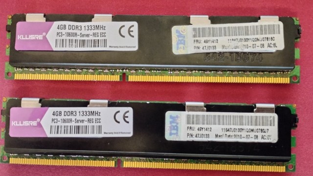 Memória DDR3 1333 ECC (2 x 4GB)