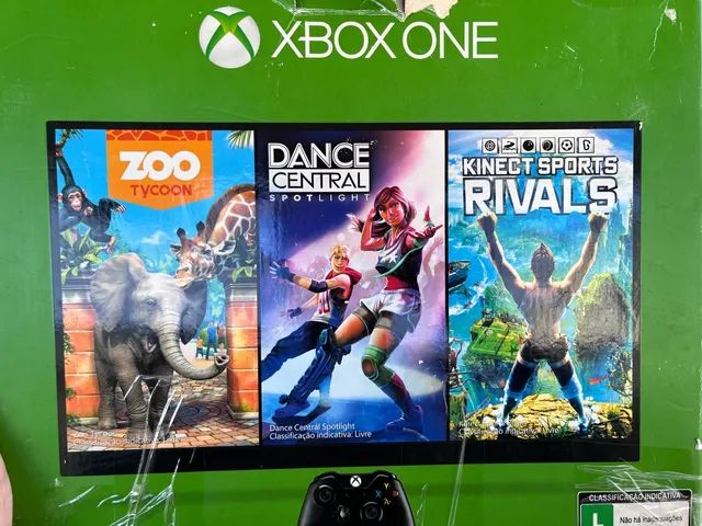 Console Xbox One 500gb Com Kinect + 3 Jogosdance Central Spotlight