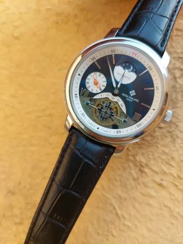 Relogio Patek Calatrava Tourbillon Pulseira Couro - Foto 2