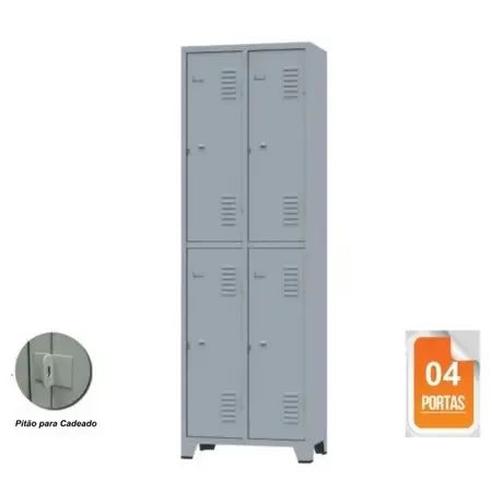 Roupeiro aço amapá 2/4 portas-vestiário - Amapa  
