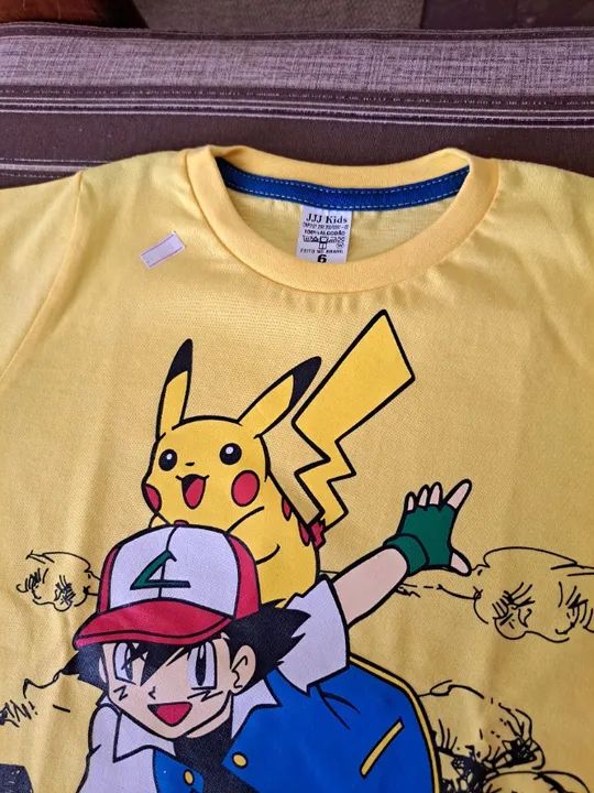Camiseta infantil pokemon tamanho 6 - Foto 3