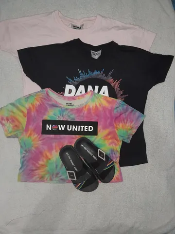 Kit 3 blusas e sandália-Now United