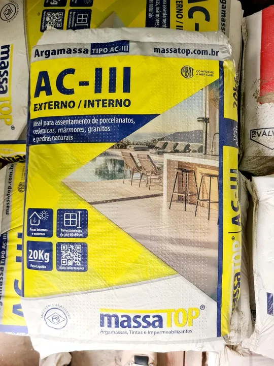 Argamassa ac 3 20kg Massa Top Orçamento via WhatsApp