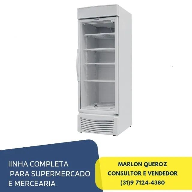 Freezer Congelador Vertical Porta de Vidro