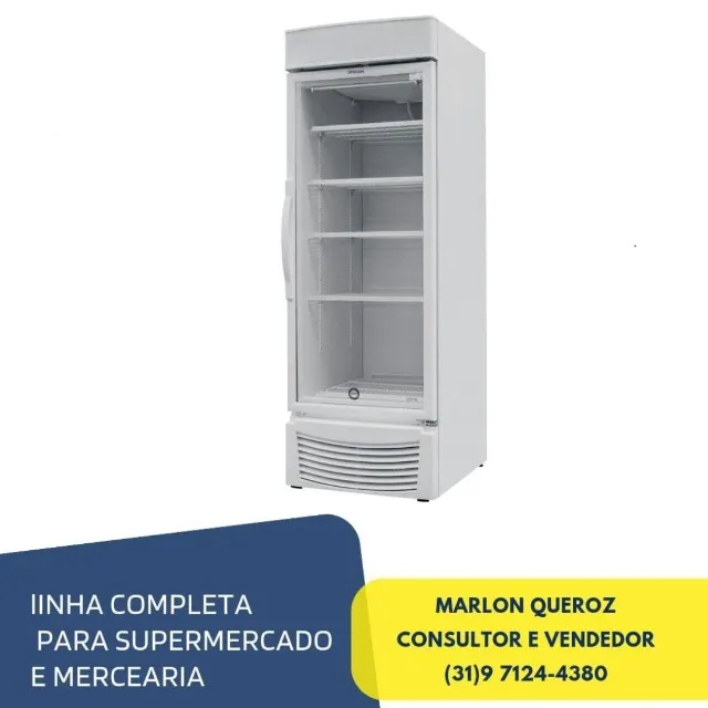 Freezer Congelador Vertical Porta de Vidro