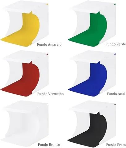 Estúdio Fotográfico Portátil, Tenda Fotográfica de Estúdio Fotográfico de 23cm x 23cm - Foto 6