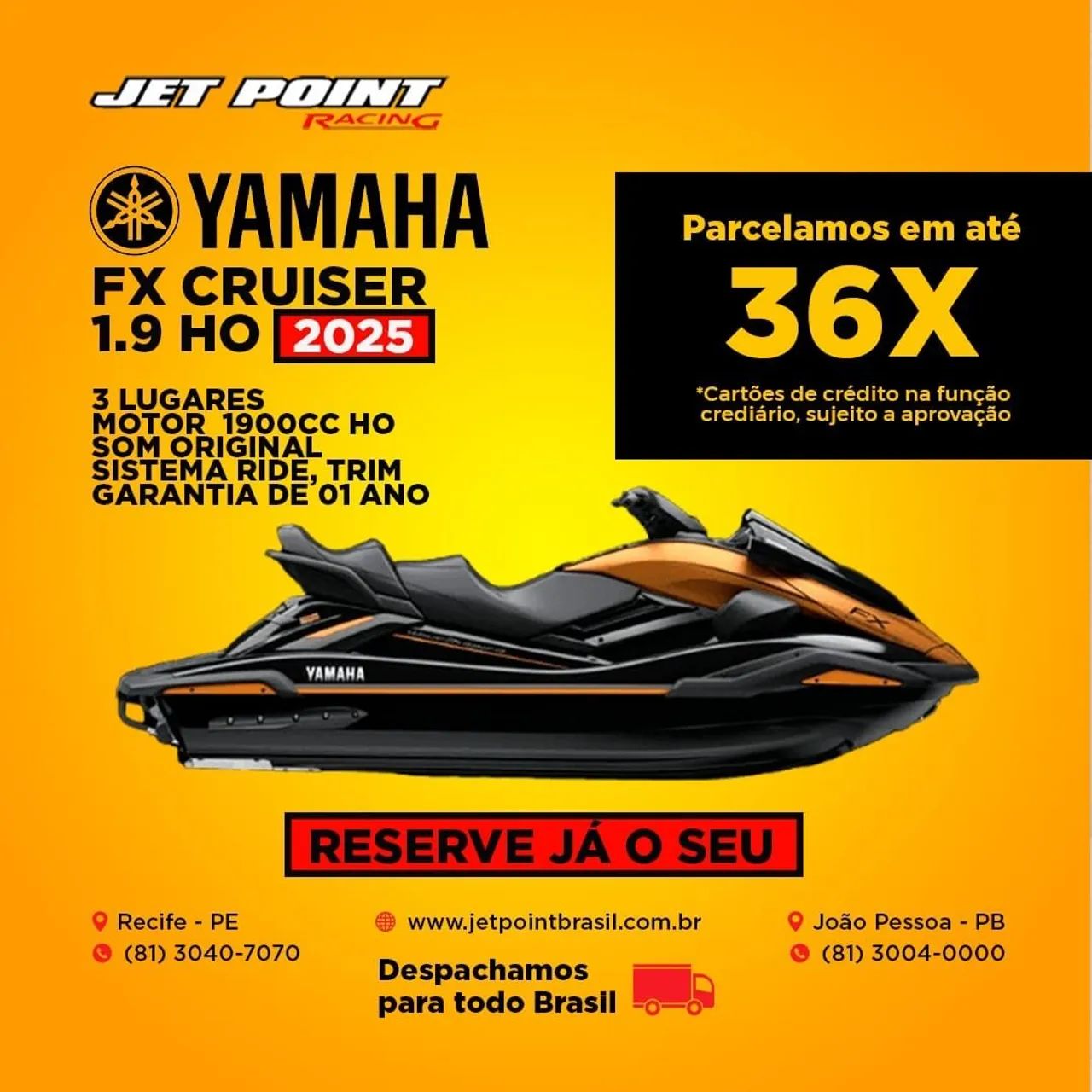JET SKI YAMAHA 2025/2026 É NA JET POINT®, Recebemos seu JET, Parcelamos 36x - Foto 9