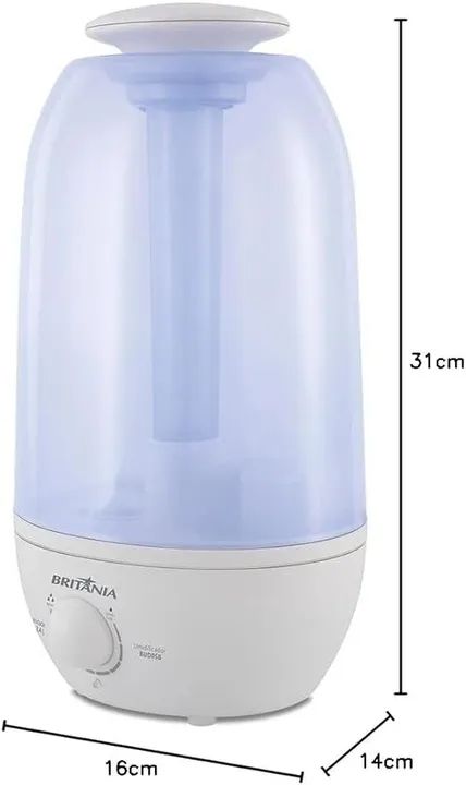 Umidificador Britânia 2,4 Litros BUD05B - Bivolt Branco Novos Originais  - Foto 3