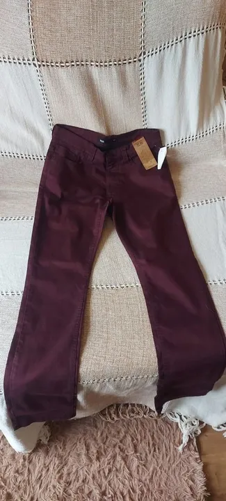 Calça Jeans Slim Masculina Na Cor Vinho