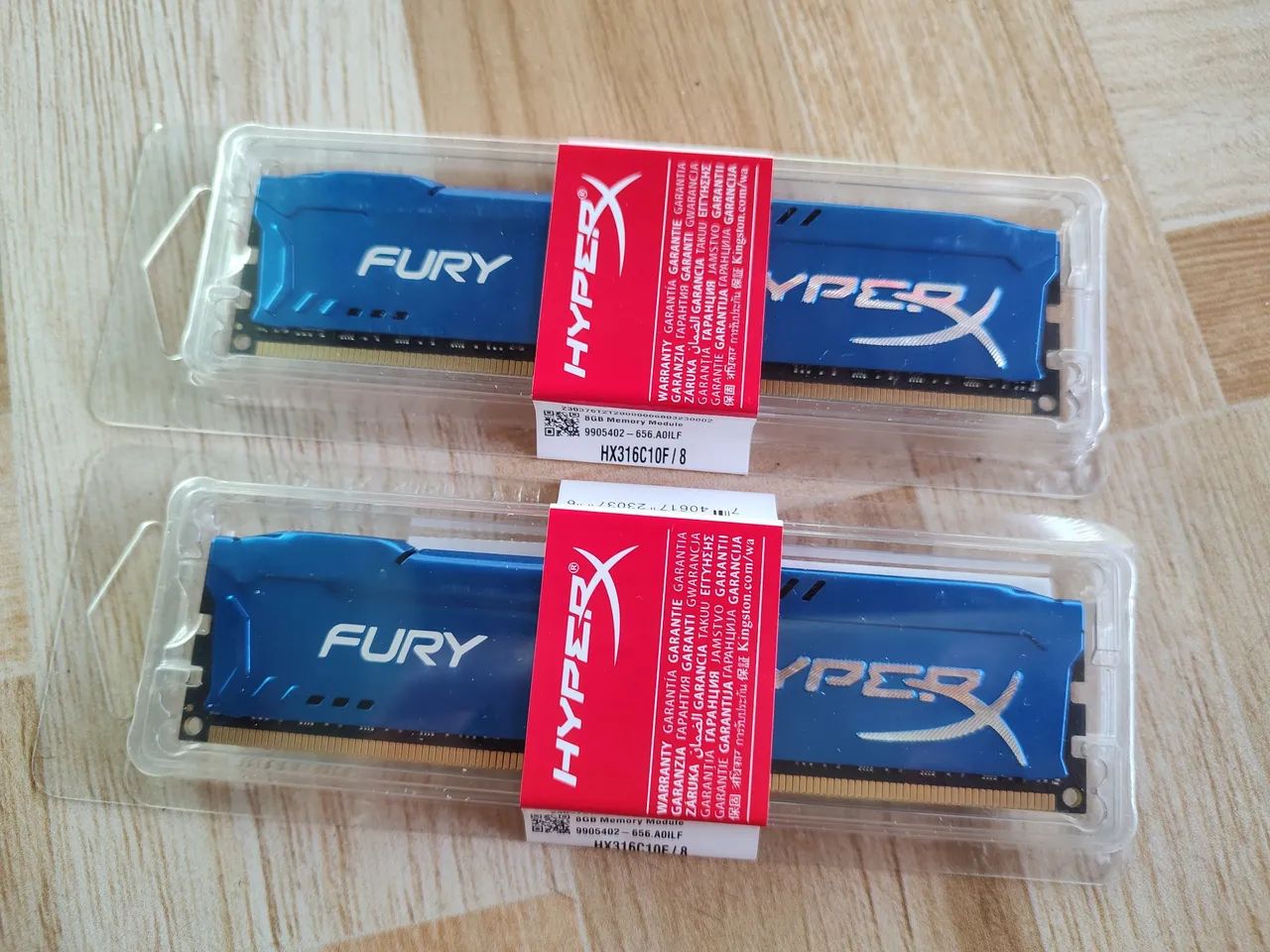 Kit  Memória Ram Fury DDR3 1600mhz 8+8 GB