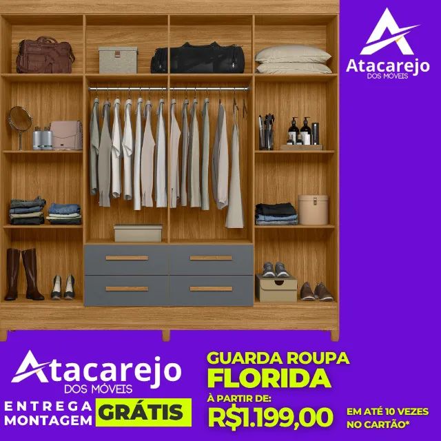 Guarda Roupa Casal Entrega e Montagem Gratis  - Foto 2