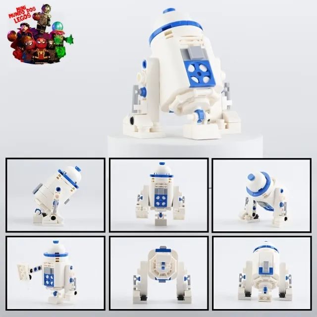 Robô R2D2 star minifigure com 102 peças de blocos de montar miniatura de coleção - Foto 2