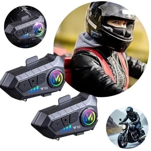 Fone com microfone para Capacete de Moto.
