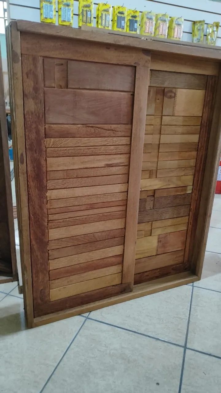 Promoção: janela madeira maciça Angelim-Pedra 1.20 x 1.00m - Foto 2