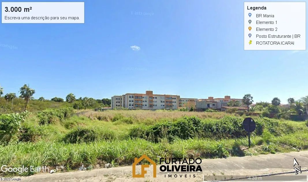 TERRENO 3.000M² A VENDA- R$ 1.350.000,00 ESTRUTURANTE-ROTATORIA DO ICARAI- CAUCAIA CE. - Foto 3