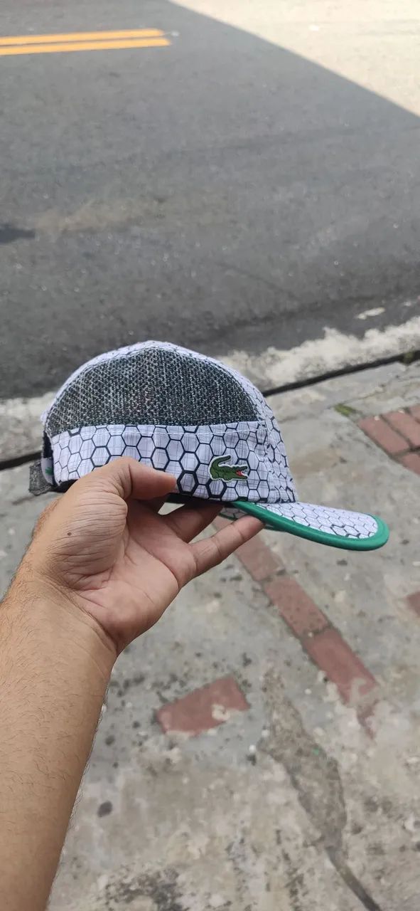 Boné do Jacaré, crocodilo Aba curva, telinha na lateral e fecho regulável de velcro  - Foto 3