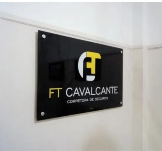 Colorless Blindex glass plate for logo, 1.00A x 1.50L