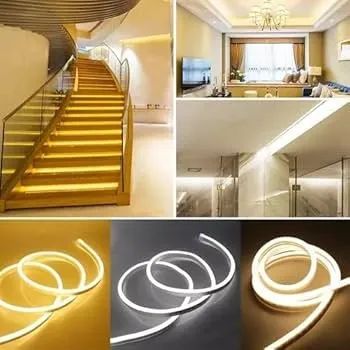 Fita Neon Led 5m branco quente + fonte - Foto 2