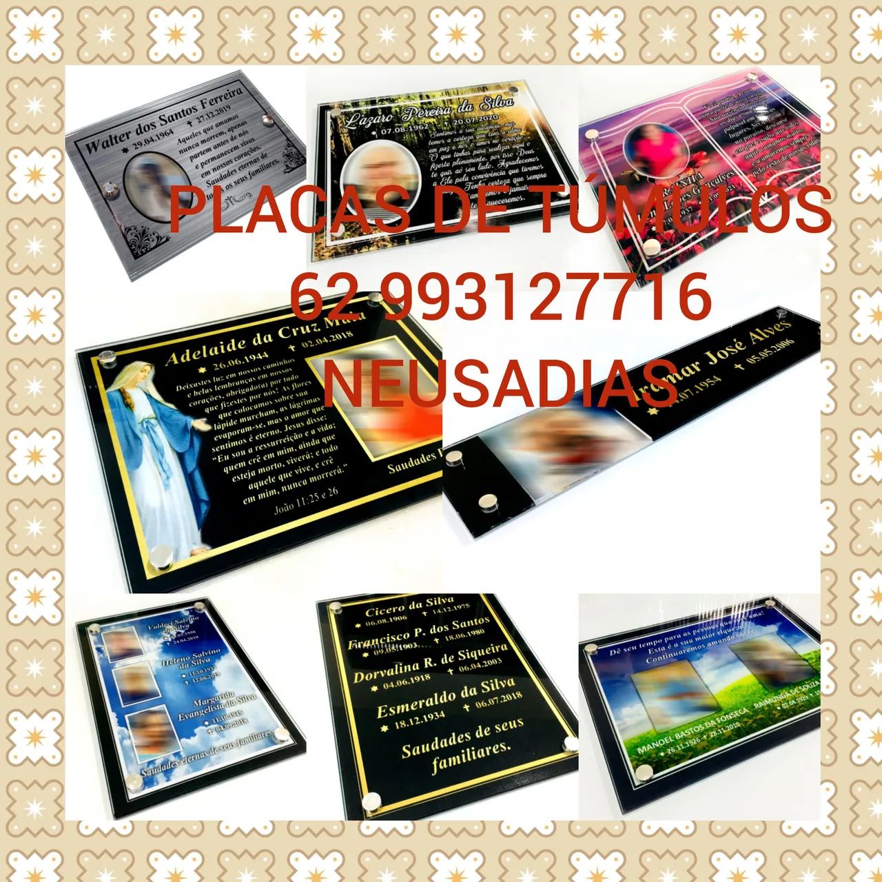 Placas de túmulos  - Foto 4